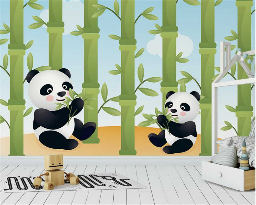 carta da parati lucu,panda,cartone animato,orso,sfondo,albero