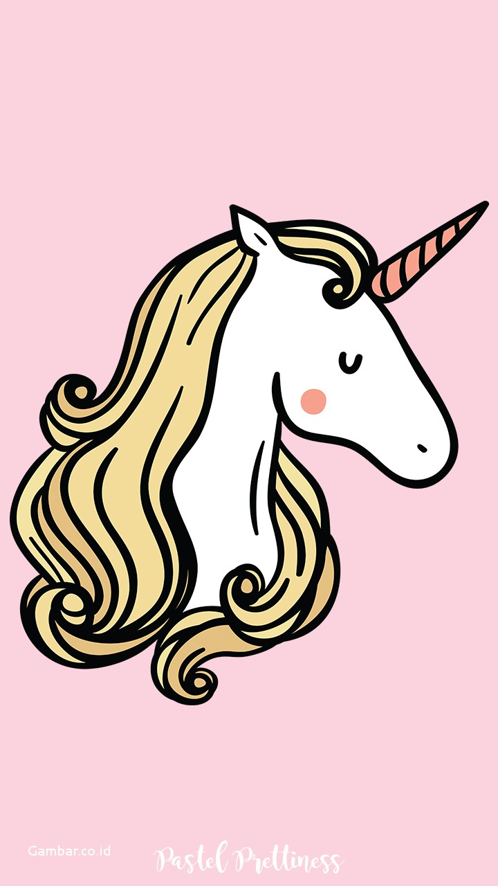 wallpaper lucu,unicorn,cartoon,fictional character,mythical creature,illustration