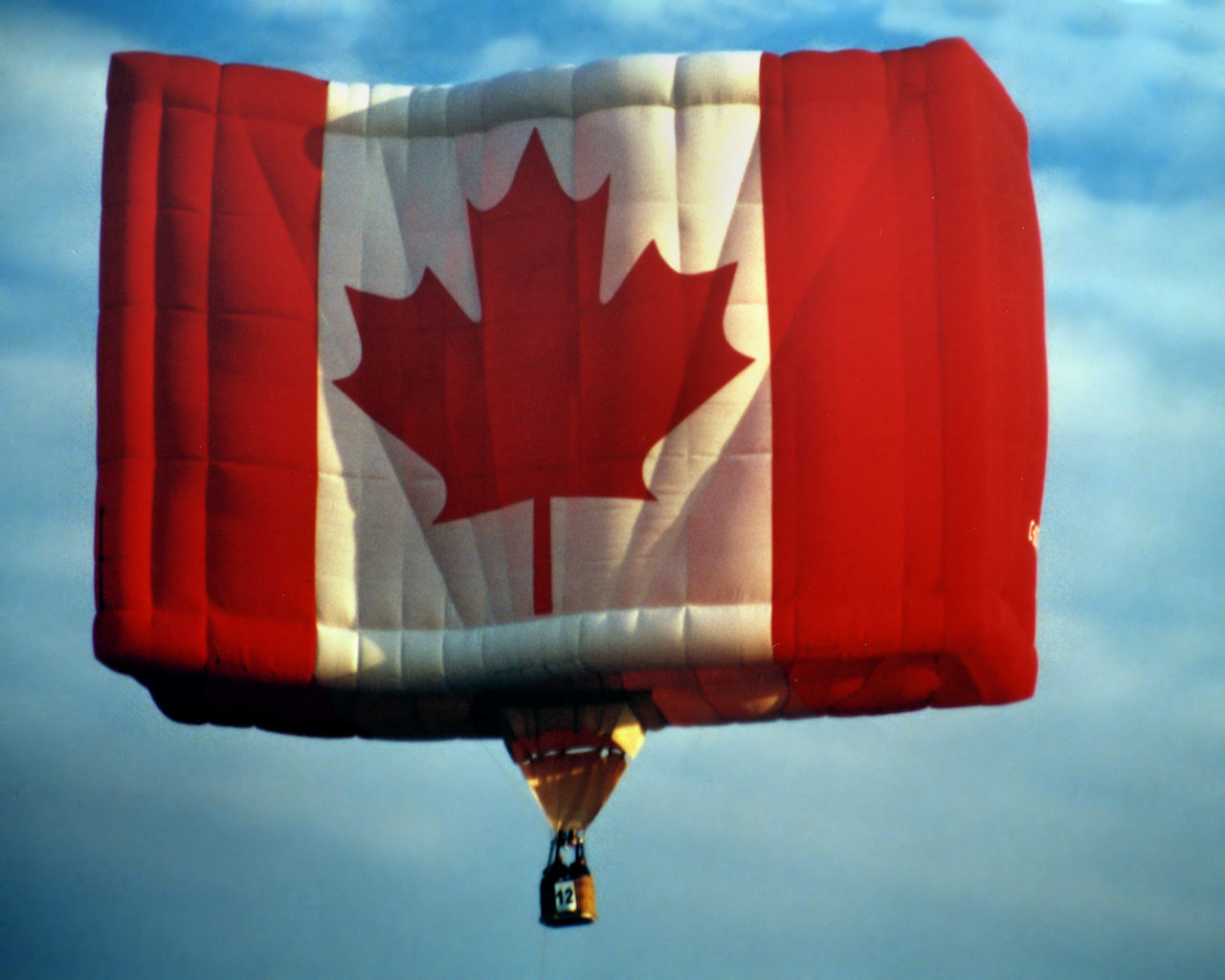 wallpaper canada,hot air ballooning,red,hot air balloon,sky,flag