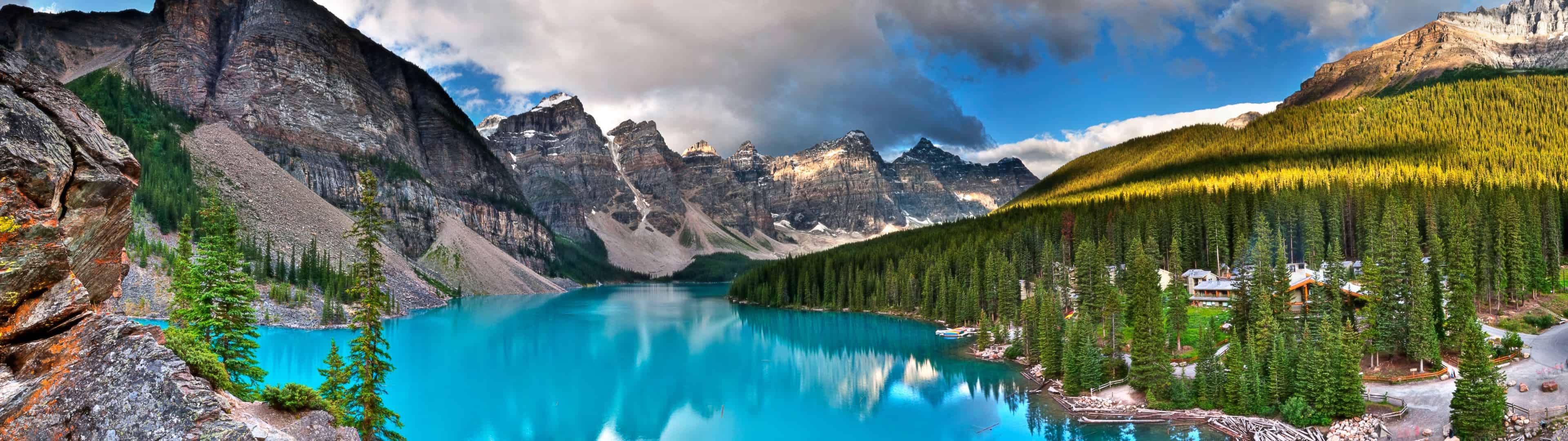 壁紙カナダ,山,自然の風景,自然,水域,氷河湖