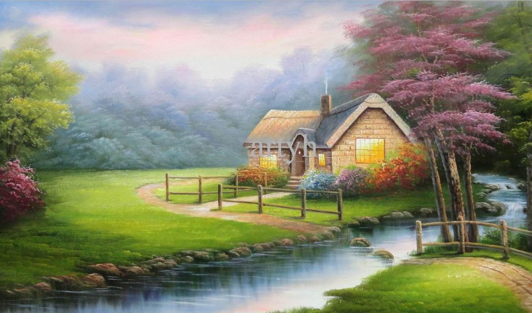 descargar imágenes de fondo de pantalla,paisaje natural,naturaleza,pintura,casa,propiedad