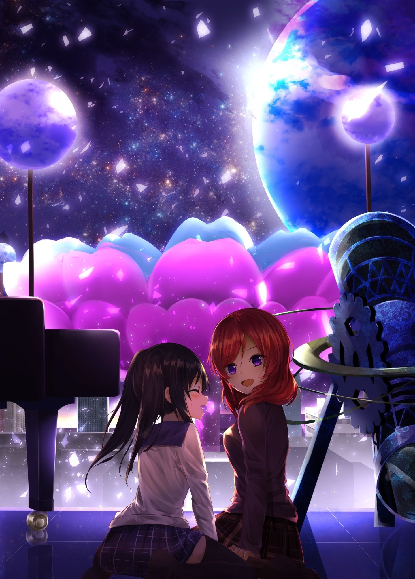 love live wallpaper,violet,sky,light,purple,space