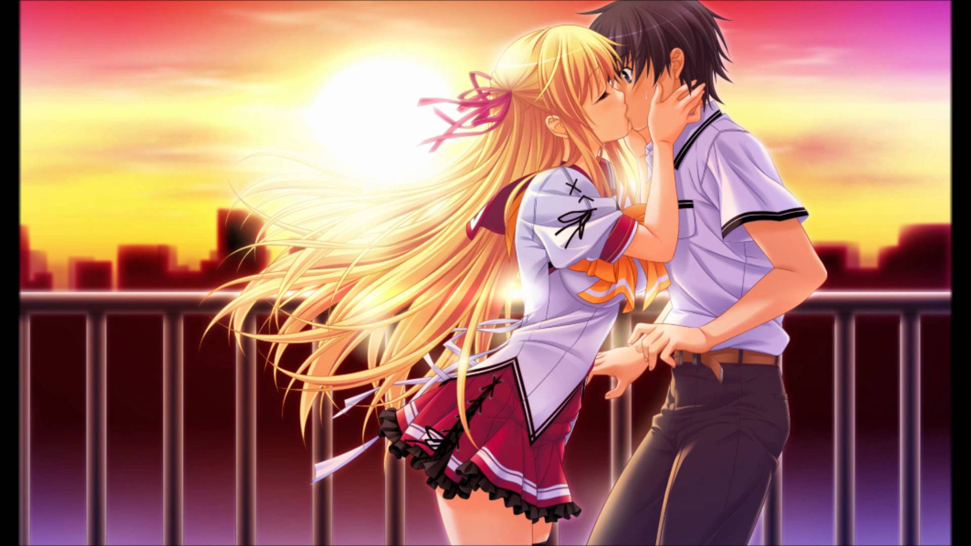 amore live wallpaper,anime,cartone animato,cg artwork,cielo,contento