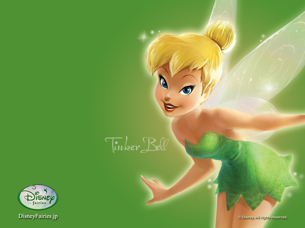 disney tinkerbell wallpaper,cartoon,green,fictional character,animated cartoon,illustration