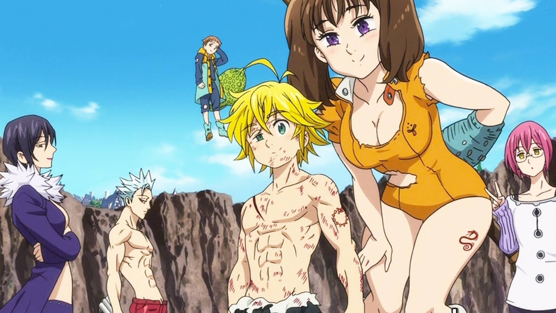 the seven deadly sins anime wallpaper,cartoon,anime,animated cartoon,cg artwork,animation