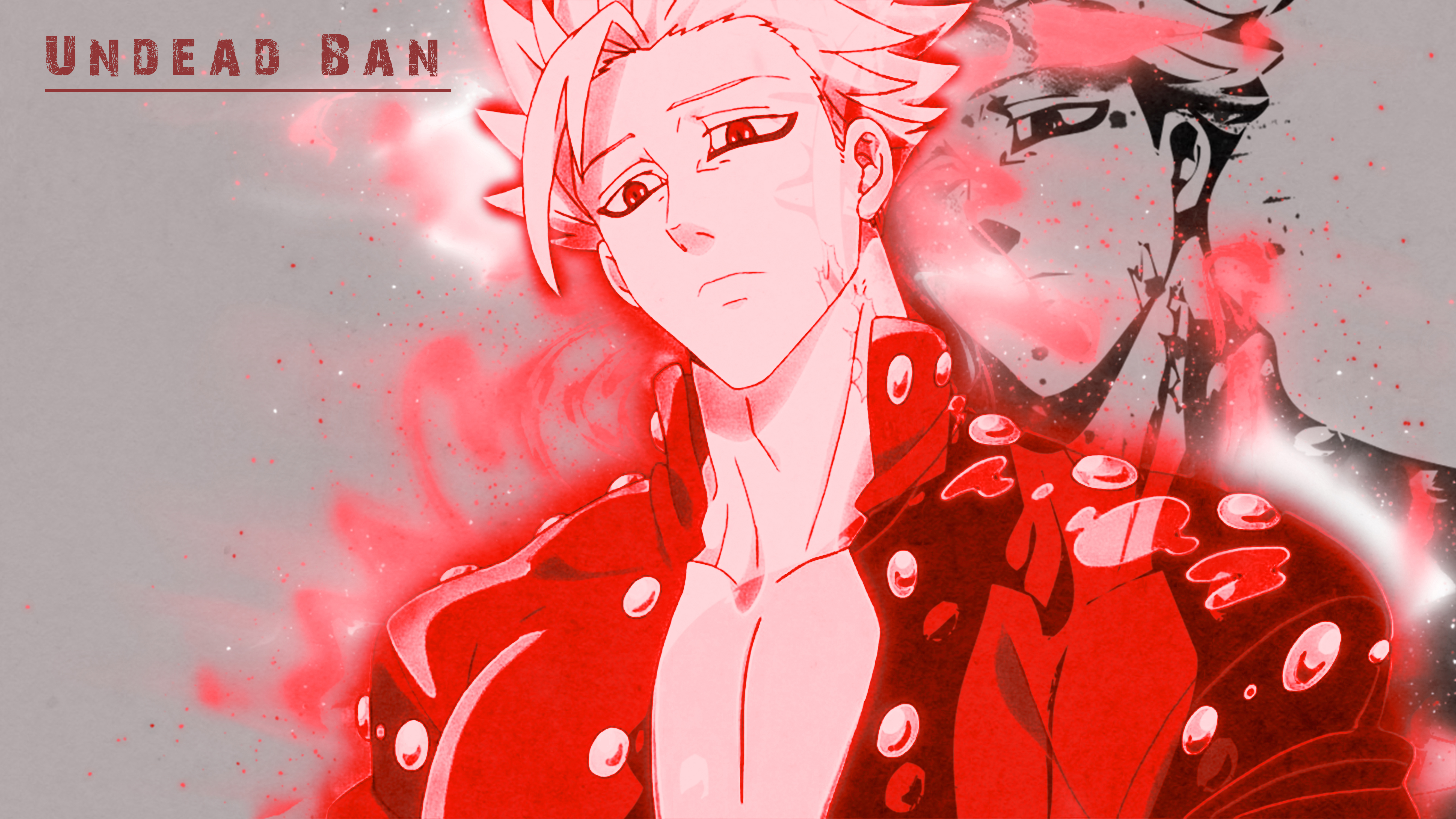 ban wallpaper,red,anime,cartoon,illustration,fictional character