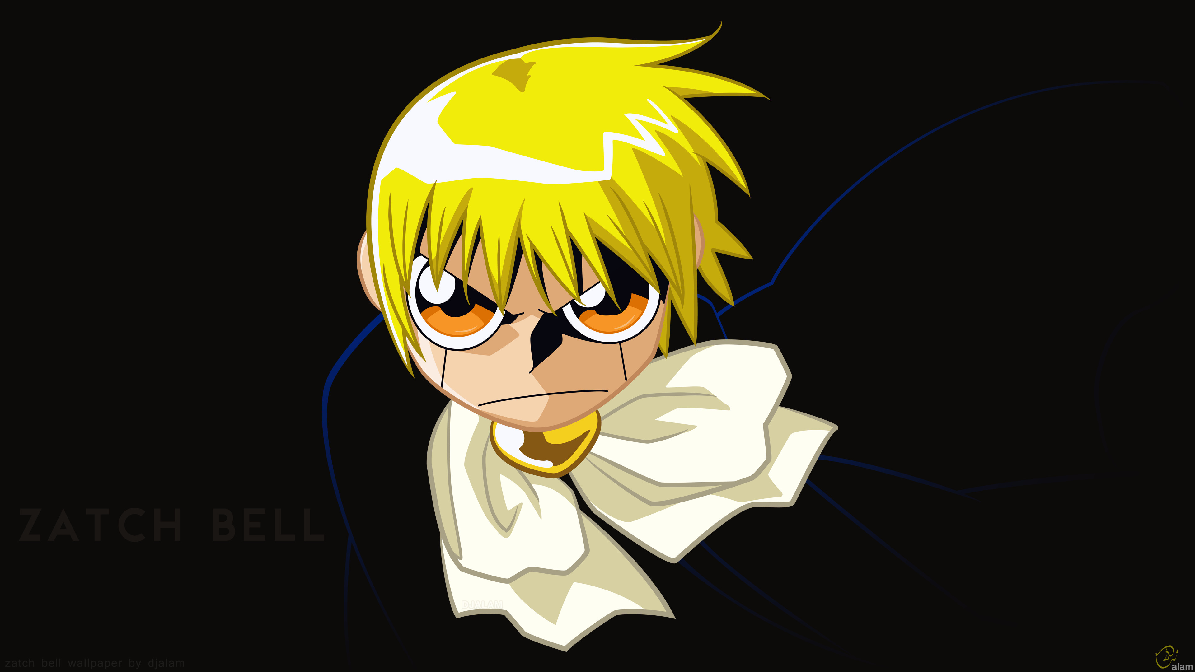 fond d'écran zatch bell,dessin animé,anime,jaune,illustration,dessin animé