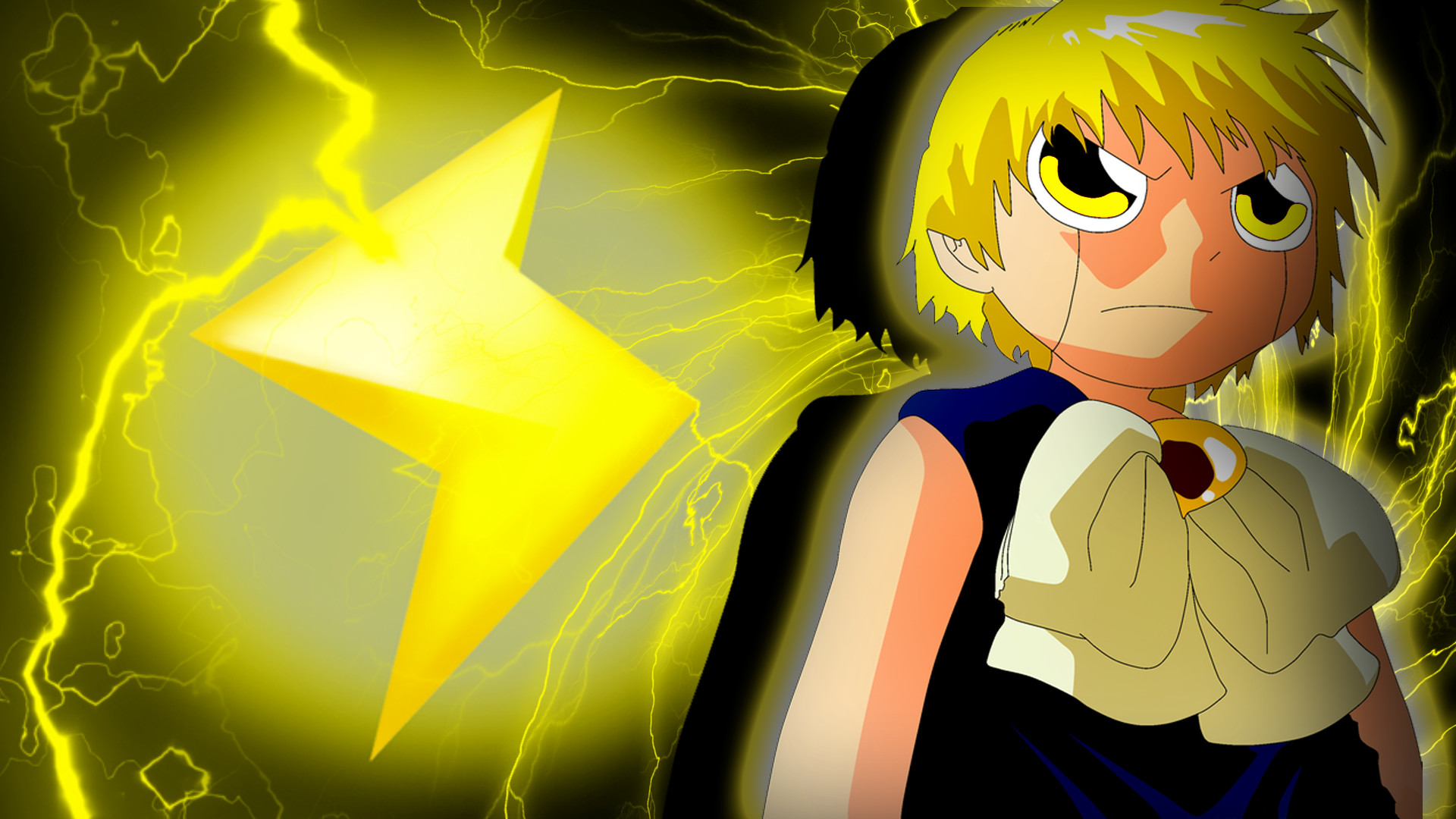 carta da parati campana zatch,cartone animato,giallo,anime,cg artwork,illustrazione