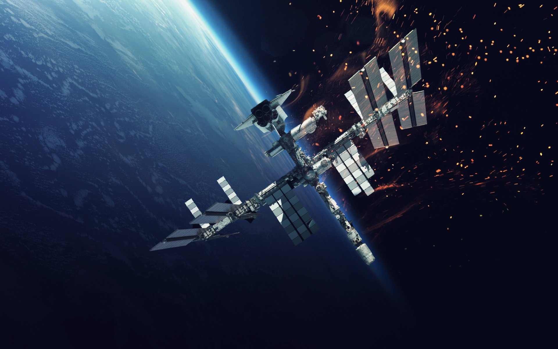 fond d'écran satellite,station spatiale,cosmos,vaisseau spatial,espace,satellite