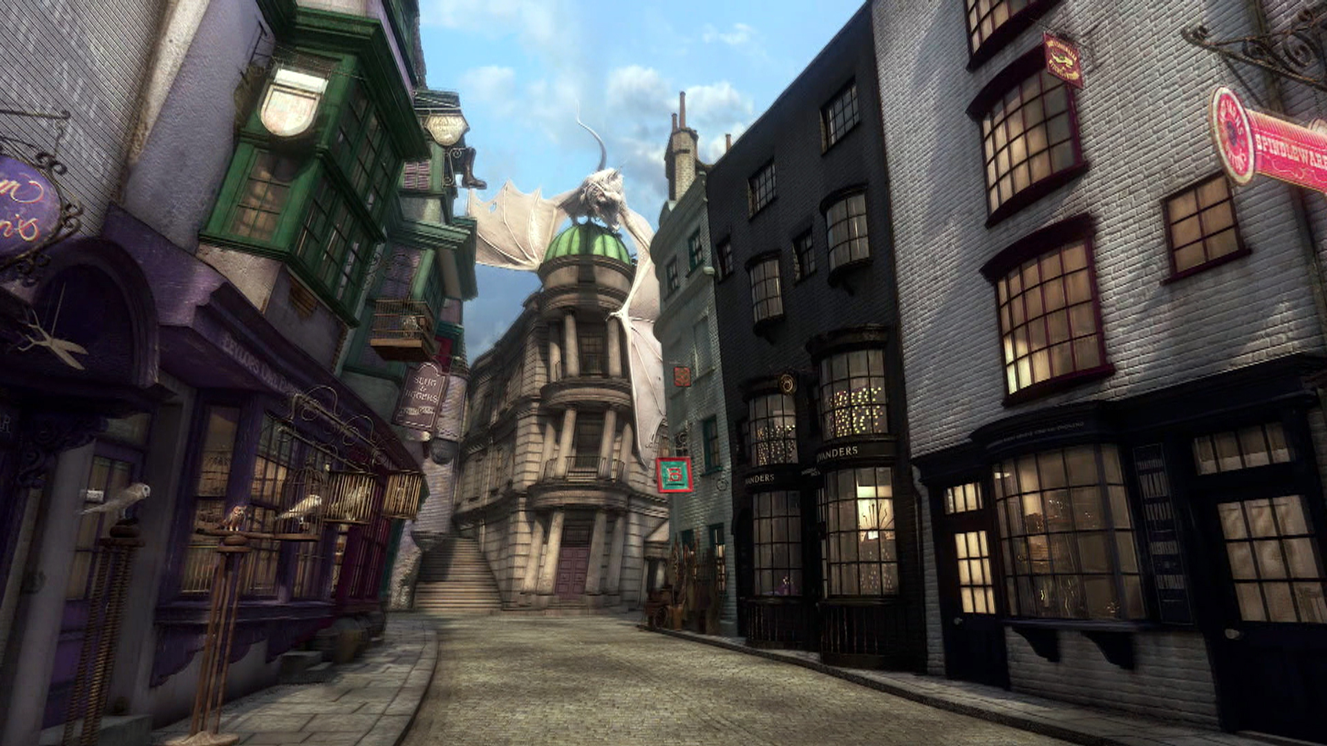 diagon alley wallpaper,pueblo,callejón,calle,arquitectura,juego de pc