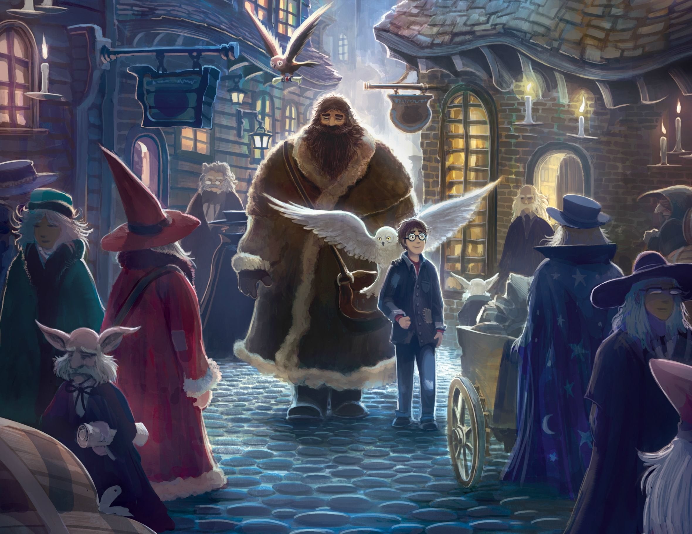 papier peint diagon alley,jeux,scène,art,la peinture,mythologie