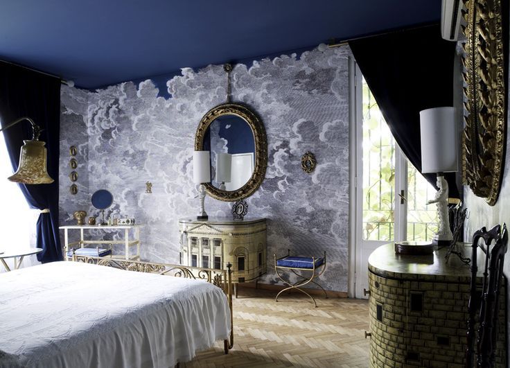 fond d'écran nuage fornasetti,chambre,chambre,propriété,meubles,design d'intérieur