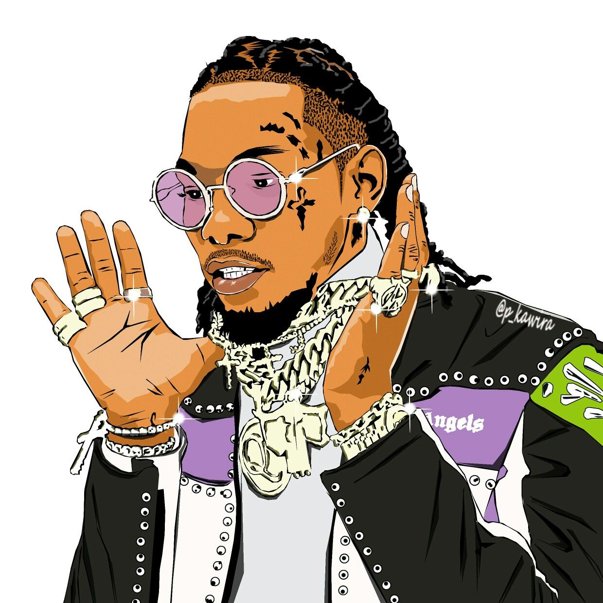 cartoon rapper wallpaper,cartoon,illustration,eyewear,gesture,finger