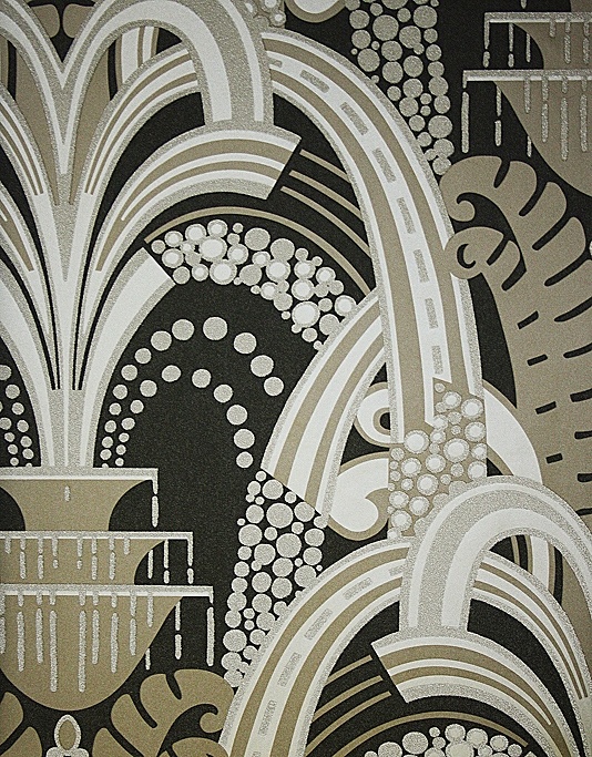 art deco style wallpaper,pattern,architecture,design,arch,black and white