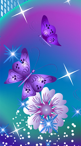 carta da parati android animados,viola,viola,la farfalla,animazione,disegno grafico