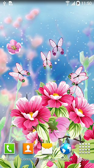 wallpaper interactivo,blume,blütenblatt,pflanze,himmel,frühling