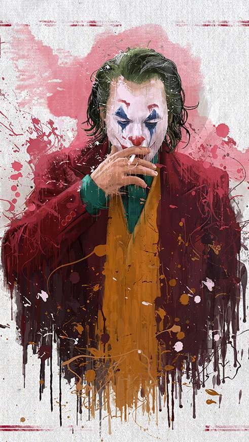 new joker wallpaper,art,illustration,portrait,supervillain,modern art