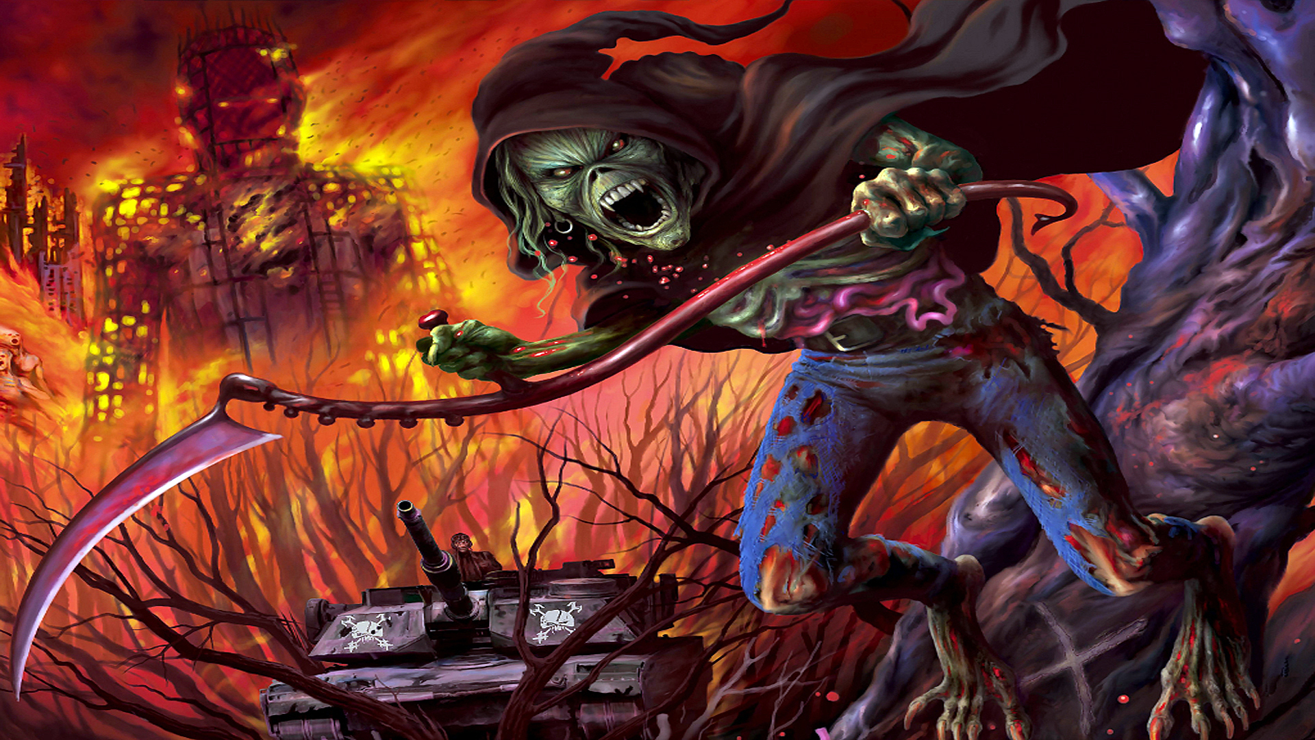 iron maiden wallpaper hd,action adventure game,demon,fictional character,cg artwork,illustration