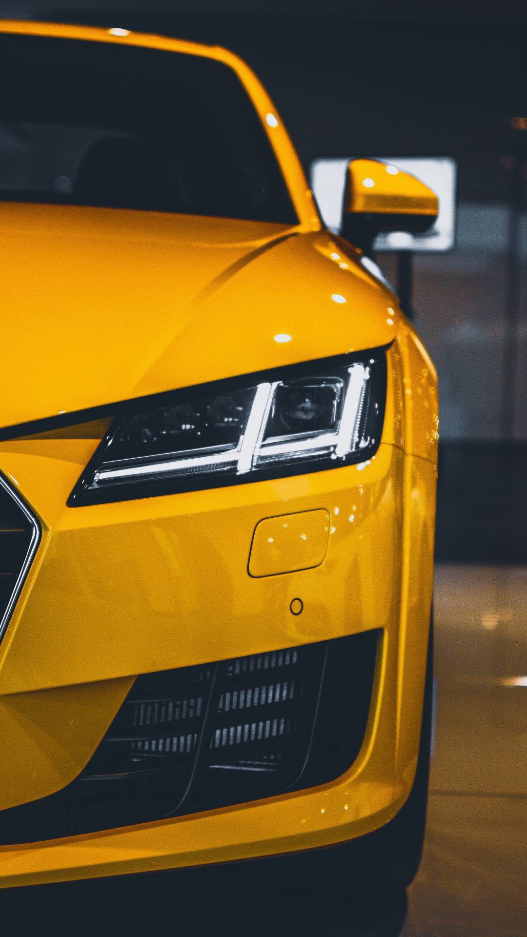 audi r8 iphone wallpaper,land vehicle,vehicle,car,yellow,automotive design