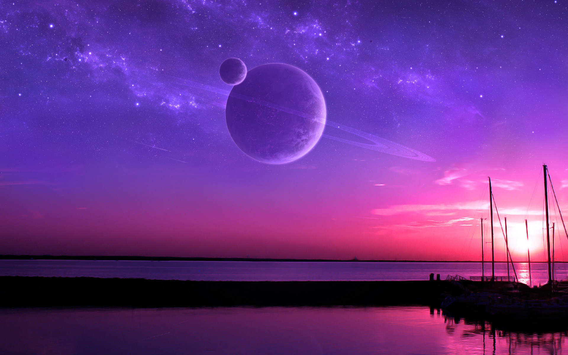 xbox one fond d'écran 1920x1080,ciel,la nature,lune,violet,lumière