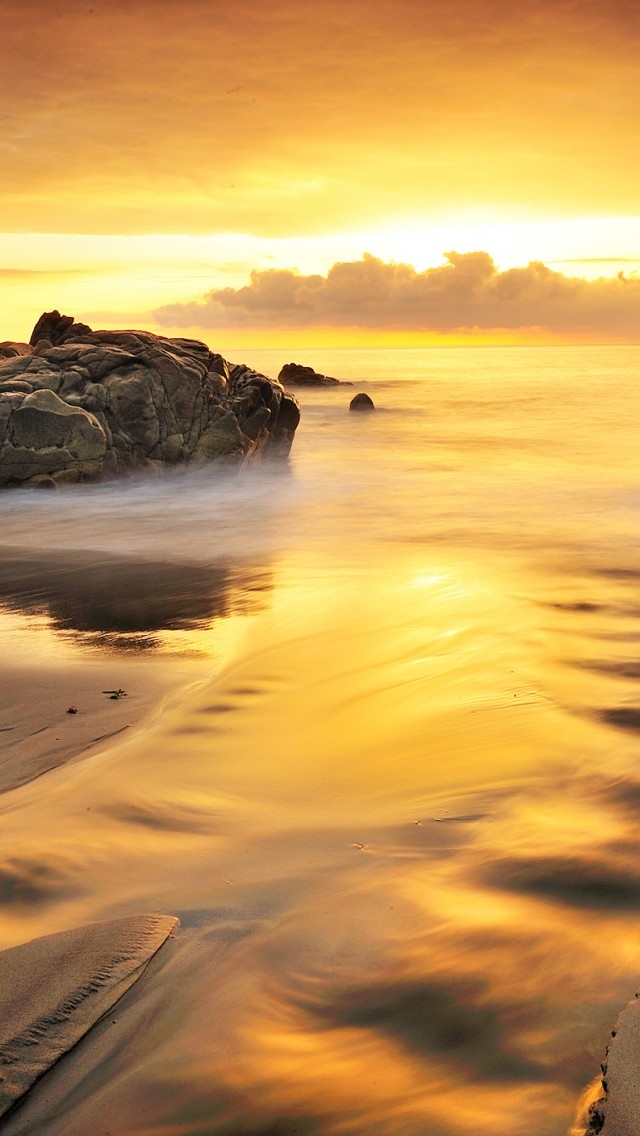 sunrise iphone wallpaper,nature,sky,natural landscape,sea,shore