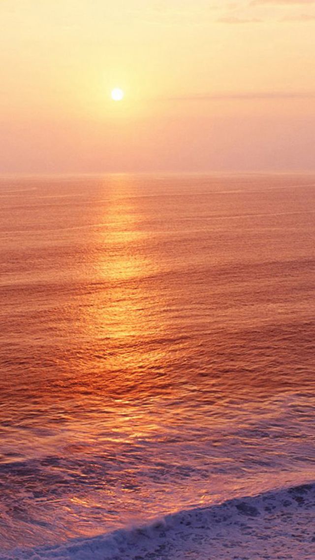 日の出iphoneの壁紙,地平線,空,海,海洋,穏やかな