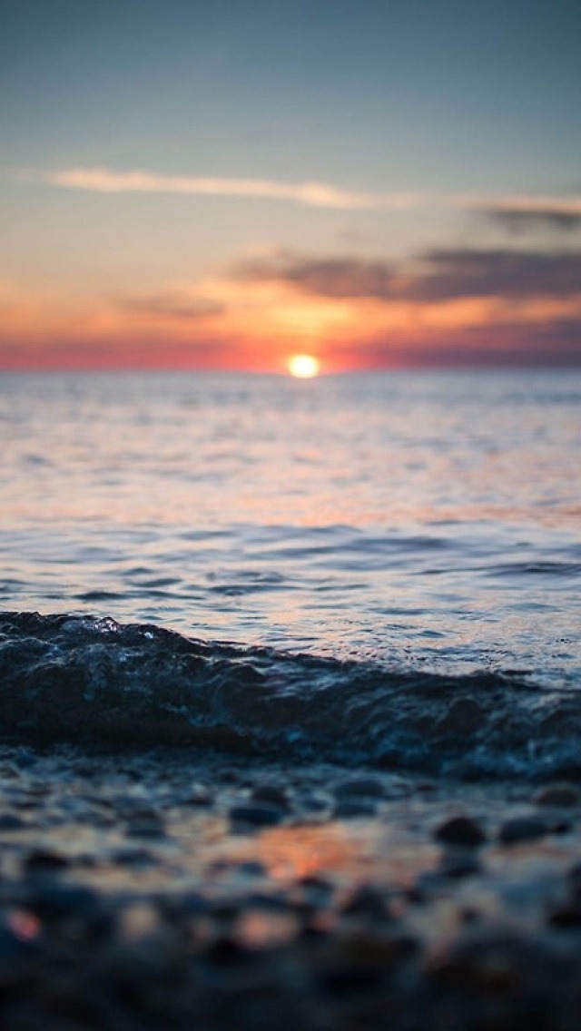 日の出iphoneの壁紙,地平線,空,水域,海,海洋