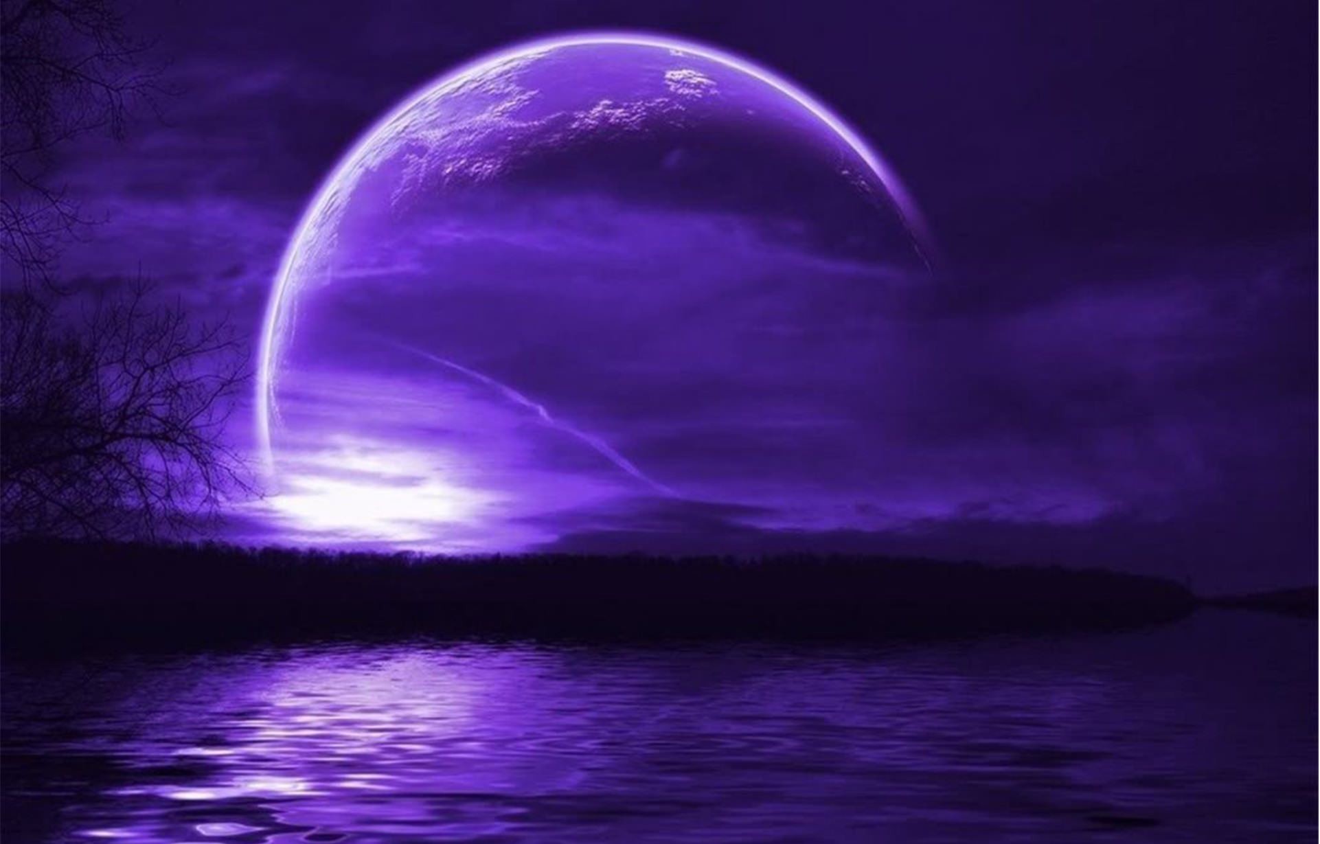 download di sfondi luna,luna,natura,viola,chiaro di luna,cielo