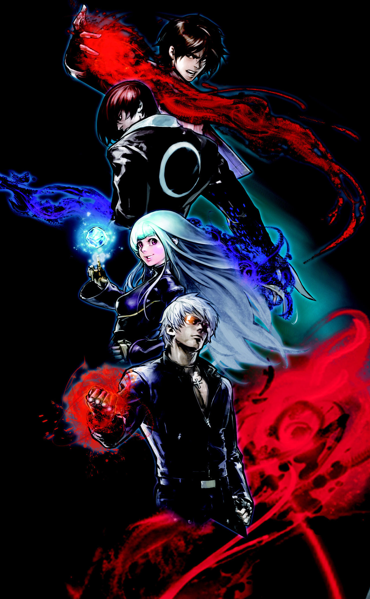 the king of fighters wallpaper,fictional character,illustration,graphic design,superhero,darkness