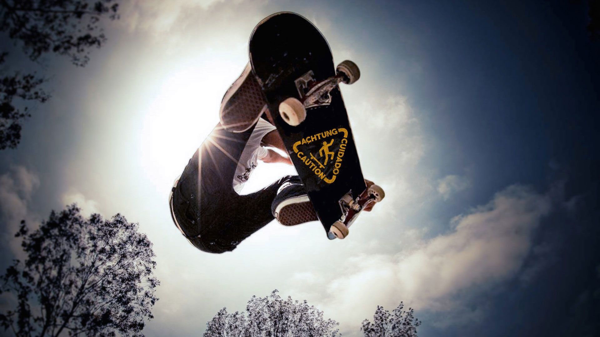 girl skateboards wallpaper,extreme sport,skateboarder,flip (acrobatic),sky,recreation