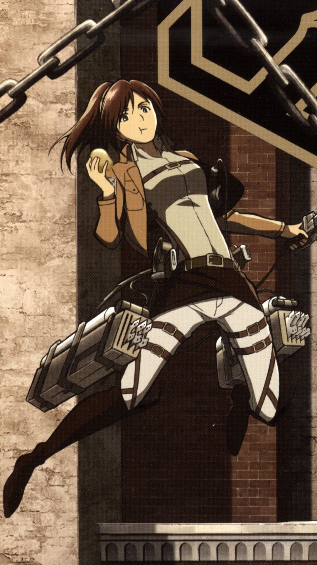 shingeki no kyojin wallpaper android,anime,cartoon,long hair,illustration,black hair