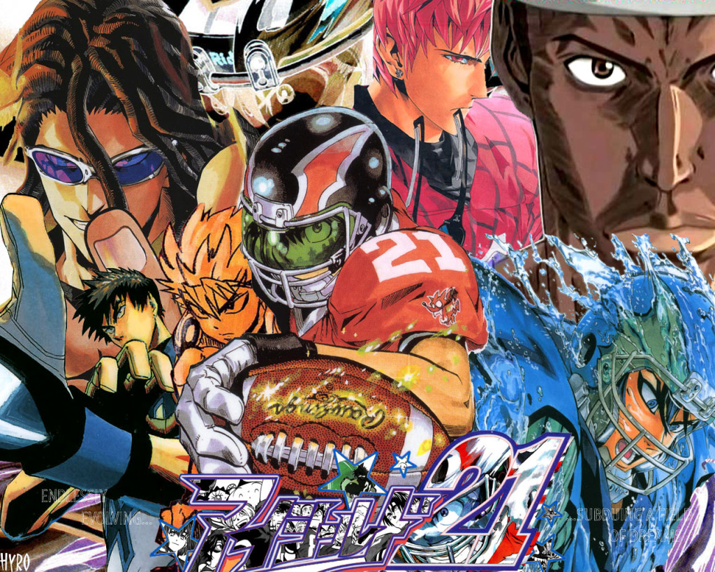 eyeshield 21 fondo de pantalla,ficción,dibujos animados,anime,personaje de ficción,historietas