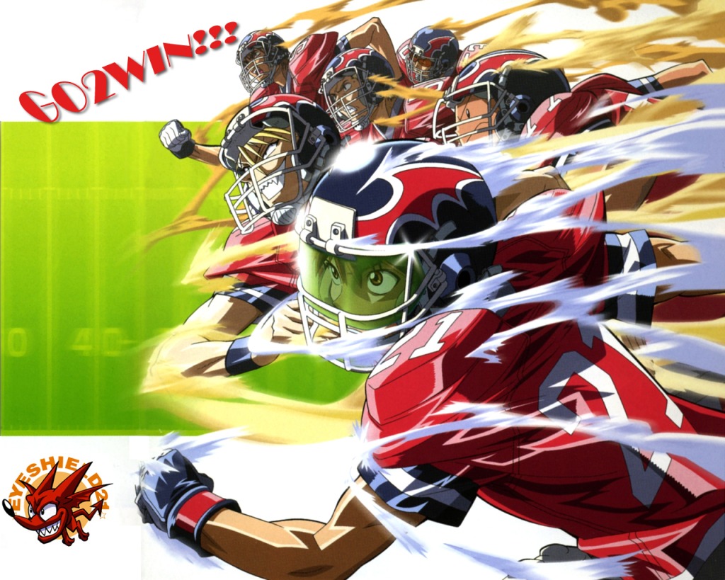 eyeshield 21 wallpaper,helmet,sports gear,personal protective equipment,team,headgear