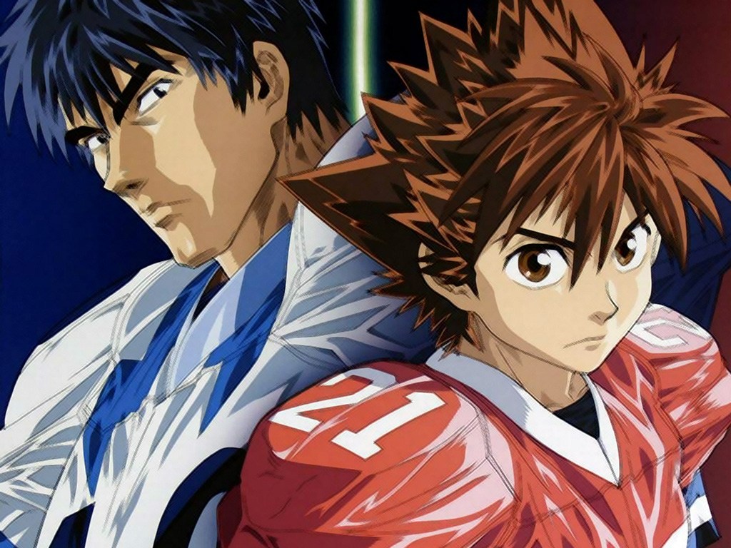 eyeshield 21 wallpaper,cartoon,anime,mouth,animation,brown hair