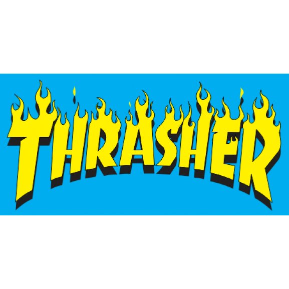 thrasher magazine wallpaper,text,font,yellow,banner,logo