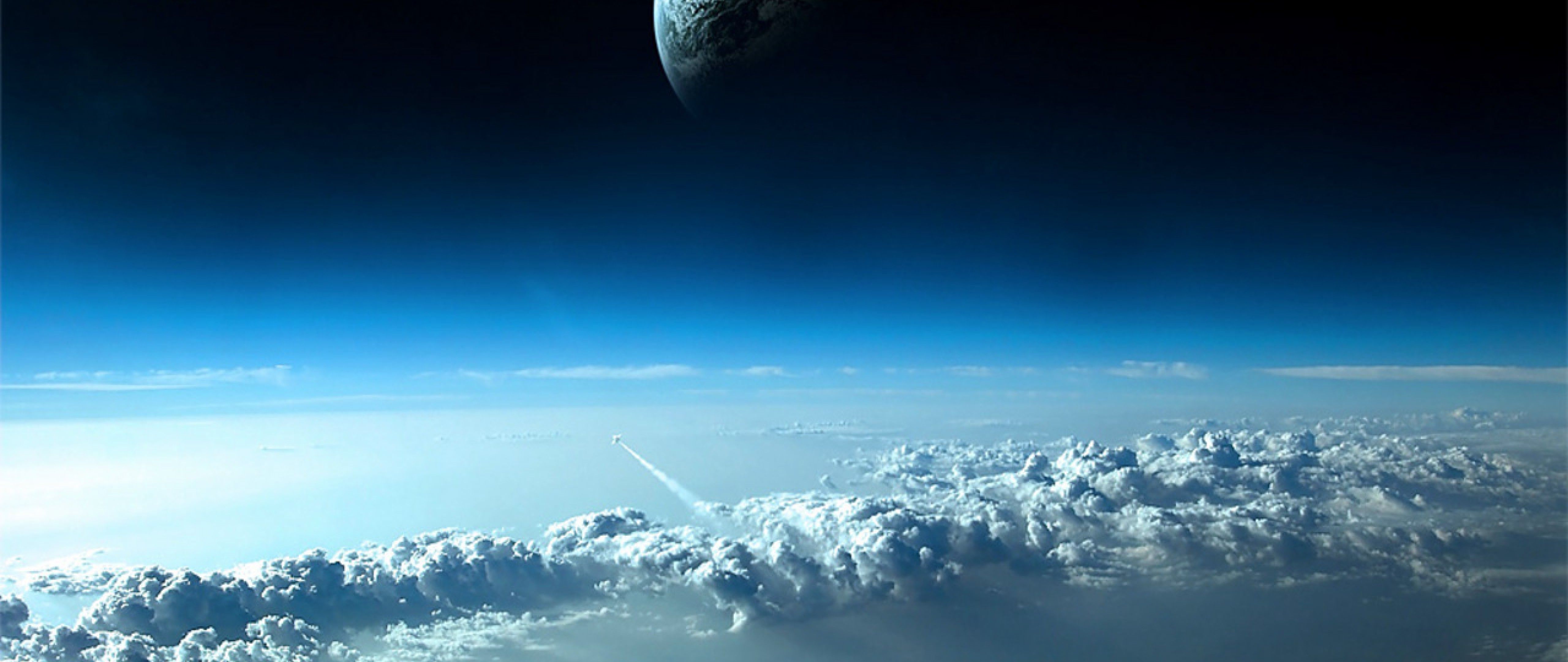 ultra widescreen wallpaper,atmosphere,sky,outer space,daytime,earth