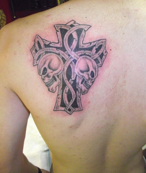 wallpaper tato keren,tattoo,shoulder,cross,arm,temporary tattoo