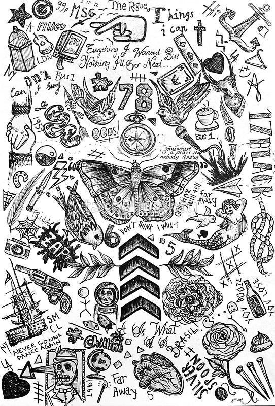 tatuajes壁紙,線画,パターン,設計,いたずら書き,図