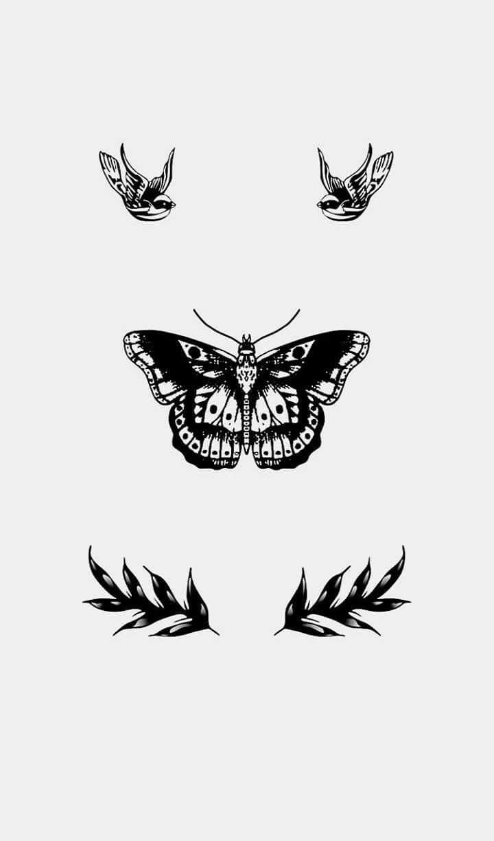 fond d'écran tatuajes,papillon,papillons et papillons,insecte,aile,noir et blanc