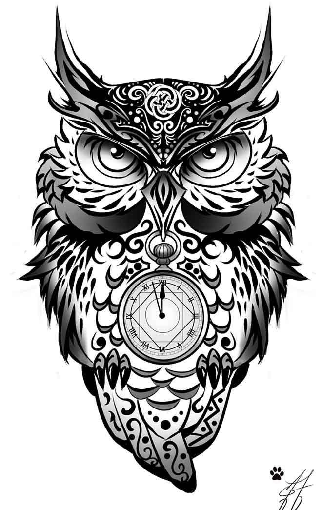 fond d'écran tatuajes,tête,illustration,hibou,noir et blanc,aile