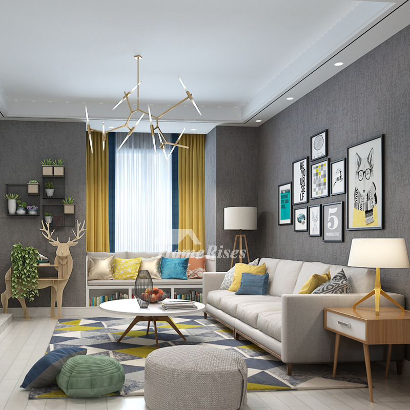 yellow living room wallpaper,living room,furniture,room,interior design,property