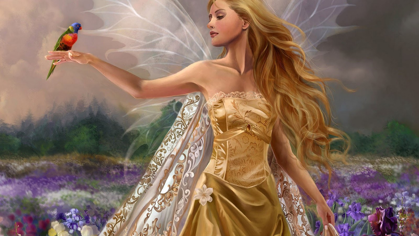 ángulos de papel tapiz,cg artwork,belleza,primavera,personaje de