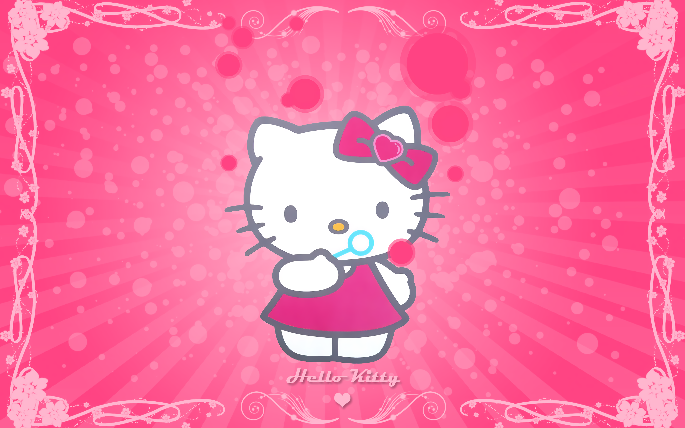 kitty wallpaper hd,pink,cartoon,illustration,textile,pattern