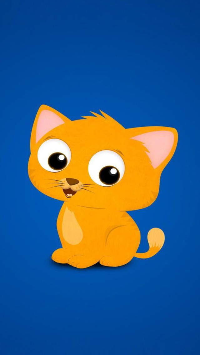 cute cat cartoon wallpaper,cartoon,animated cartoon,orange,yellow,illustration