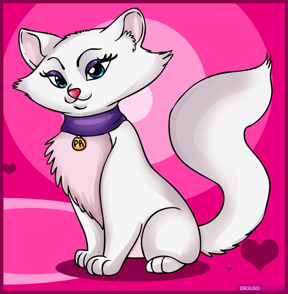 cat drawing wallpaper,cat,cartoon,felidae,pink,tail