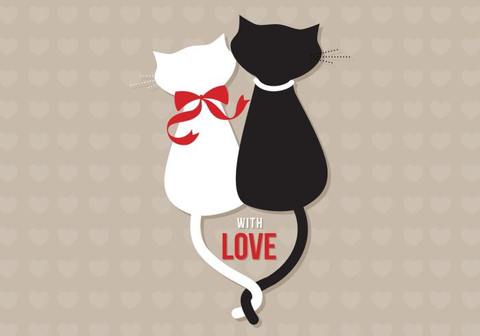 猫の愛の壁紙,漫画,図,ネコ,フォント,グラフィックデザイン
