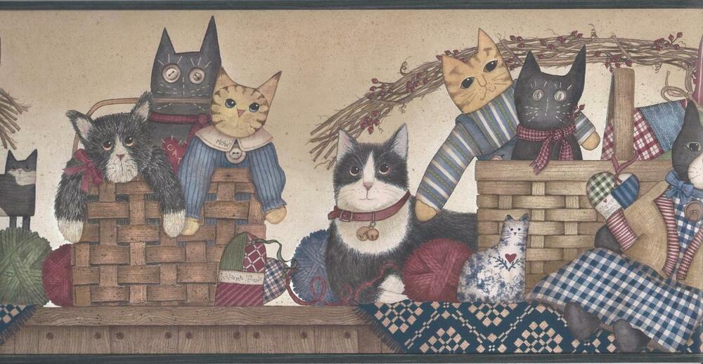 borde de papel tapiz de gato,gato,dibujos animados,arte,felidae,diseño