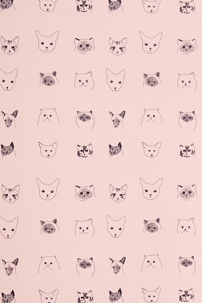 cat pattern wallpaper,text,font,pattern,beige