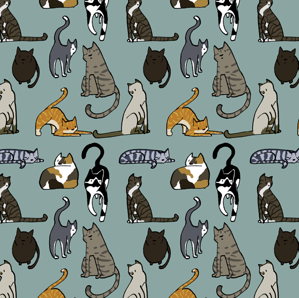papel tapiz de patrón de gato,ilustración,arte