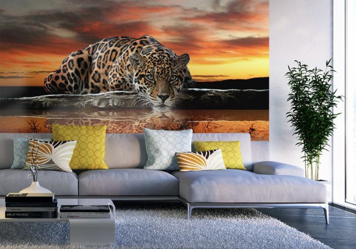 cat wallpaper for home,leopard,felidae,wildlife,mural,big cats